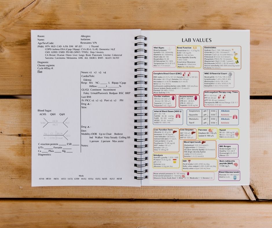 Oncology (1 patient) Nurse Report Notebook