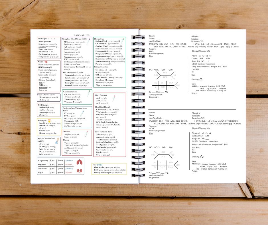Medical-Surgical (2 patient) Nurse Report Notebook